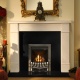 View The Stockholm Marble Fireplace with Black Granite and Adam Radiant Gas Fire 