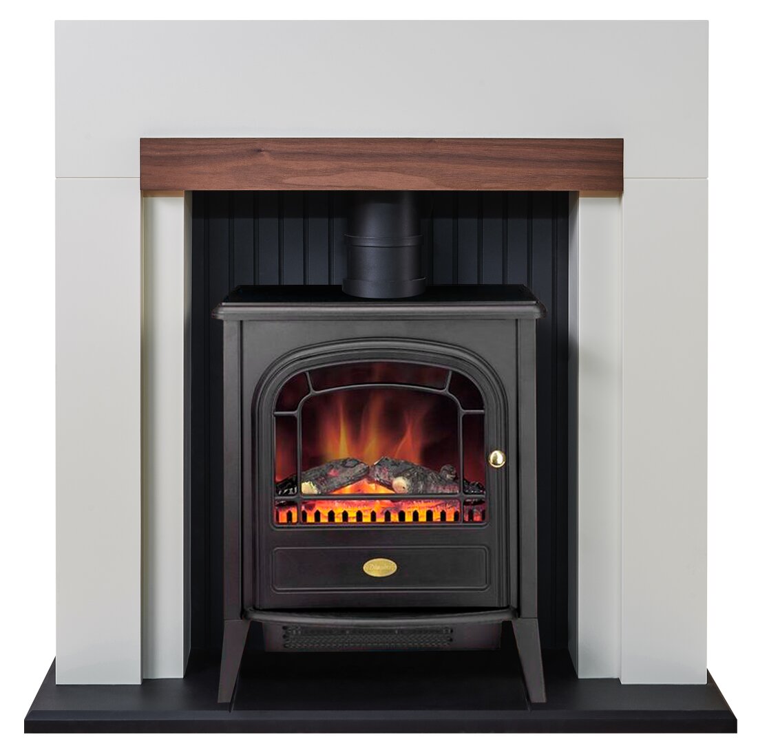 Adam Salzburg Stove Suite in Cream with Dimplex Club Electric Stove in