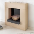 The Dante Travertine Electric Fireplace