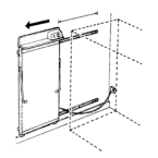 Corby 7700 Mahogany Ash Space Saver Trouser Press that Slides to Left