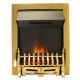 View The Adam Ribbon Brass Electric Fire