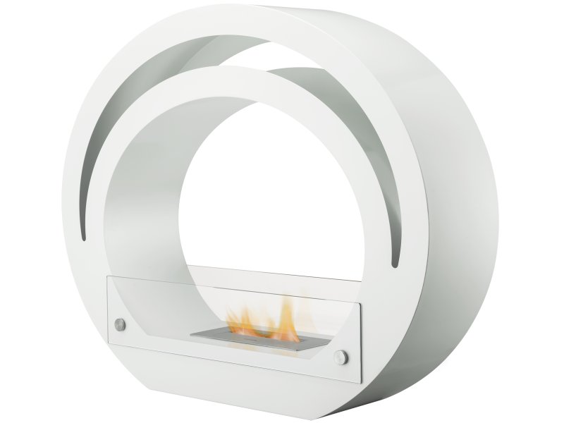The Globe Bio Ethanol Fireplace Suite in Pure White