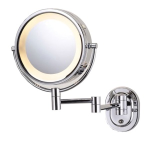 Illuminated Wall-mounted Cosmetic / Shaving Mirror - Click to enlarge