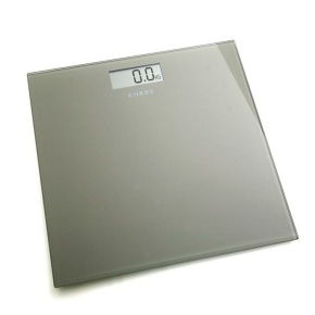 Corby Electronic Glass Bathroom Scale, Silver - Click to enlarge