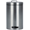 Pedal Bins 5 Litre Brushed Steel (Case Qty 6)