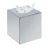 Cube Tissue Box Cover, Satin Chrome Finish (Case Qty 6)
