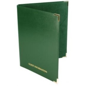 Corby Guest Information Folder, Green (Case Qty 5) - Click to enlarge
