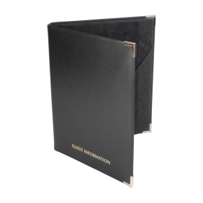 Corby Guest Information Folder, Black (Case Qty 5) - Click to enlarge