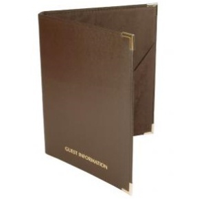 Corby Guest Information Folder, Brown (Case Qty 5) - Click to enlarge