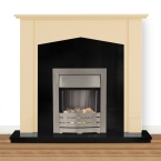 Tudor Stone Electric Fireplace with Adam Helios Electric Fire