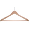 Guest Hangers with Trouser Bar, Security Pin, Beech Wood (Case Qty 40)