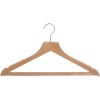 Deluxe Guest Hangers with Trouser Bar, Hook, Beech Wood (Case Qty 40)