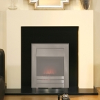 The Miami Ivory Black Granite Fireplace (Fire not included)