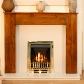 The Nevada Marfil Fireplace with Adam Radiant Brass Gas Fire
