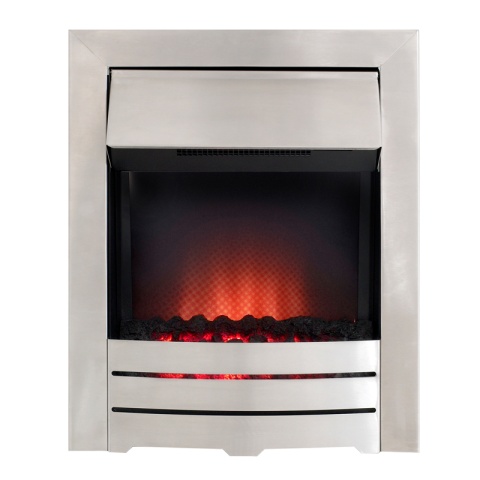 Adam Colorado Brushed Steel Electric Fire