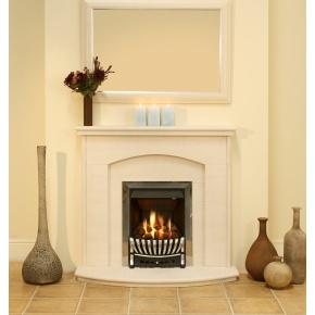 The Petite Colonial Limestone Fireplace