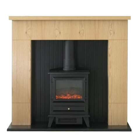 Innsbruck Oak Electric Stove Fireplace Suite