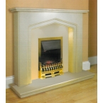 The Aurora Charlton Marble Fireplace in Roman Stone