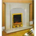 Aurora Sorento Marble Fireplace In Beige Stone 