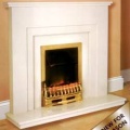 Aurora Serena Marble Fireplace in Beige Stone