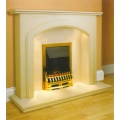 Aurora Lincoln Marble Fireplace in Honey Creme 