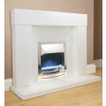 Aurora Bolero Marble Fireplace in China White