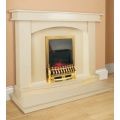 Aurora Warwick Marble Fireplace in Roman Stone