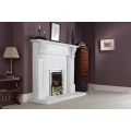 Aurora Fiori Marble Fireplace in Natural White 