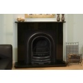 The Knightsbridge Granite Electric Fireplace with cast back panel