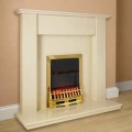 Aurora Trinity Marble Fireplace in Beige Stone