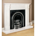 Aurora Acantha Natural White Fireplace Surround and Hearth with Cast