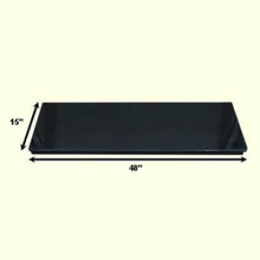 The 48" Black Granite Fireplace Hearth (Solid Fuel)