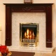 View The Option Mahogany Botticino Fireplace and Adam Radiant Brass Gas Fire