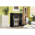 Aurora Cuba Black Granite Fireplace with Lights