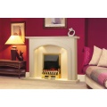 Aurora Lincoln Marble Fireplace in Roman Stone with Lights