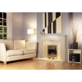 The Aurora Charlton Marble Fireplace in Roman Stone