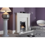 Aurora Corinthian Marble Fireplace in Roman Stone