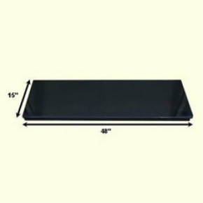 The 48" Black Granite Fireplace Hearth