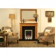 View The Option Natural Oak And Granite Fireplace With Adam Brass Electric Fire
