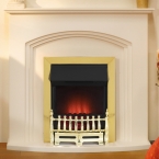 The Truro Ivory Fireplace with Adam Brass Electric Fire