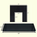 The 54" Black Granite Fireplace Set