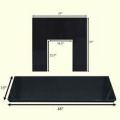 The 48" Black Granite Fireplace Set