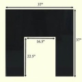 The Black Granite Fireplace Back Panel