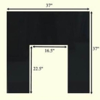 The Black Granite Fireplace Back Panel