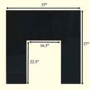 The Black Granite Fireplace Back Panel