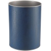 Bedroom Bins, Luxury Vinyl Covered Steel, Curled Top, Blue (Case Qty 6)