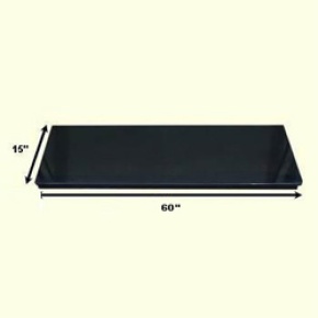 The 60" Black Granite Fireplace Hearth