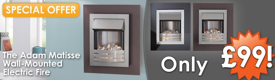 The Adam Matisse Wall Mounted Electric Fire - Only £99