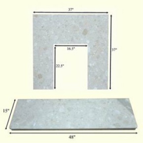 The 48" Botticino Fireplace Marble Set