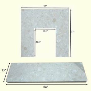 The 54" Botticino Fireplace Marble Set
